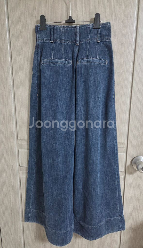 오브제 플리츠 와이드 데님팬츠44 랑방 타임 더캐시미어--6