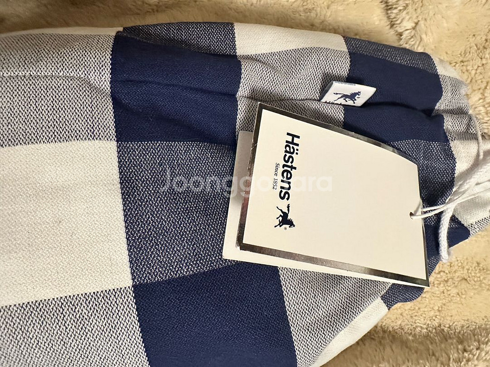 해스텐스 다운 실내화 네이비 새상품--0