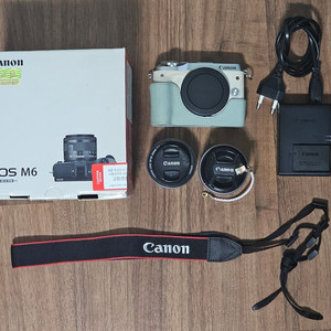 캐논 EOS M6 화이트 + 렌즈 2개