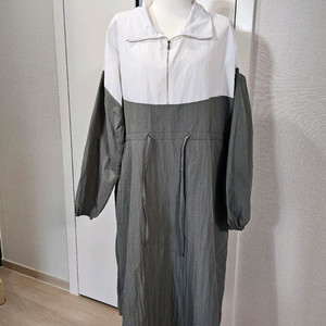 배색 바람막이 롱원피스(빅사이즈) 이미지