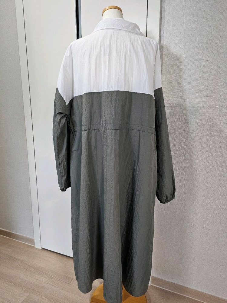 배색 바람막이 롱원피스(빅사이즈) 이미지