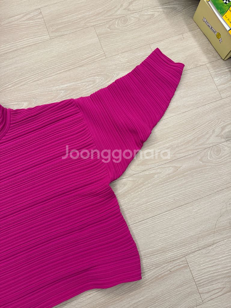 플리츠플리즈 크레페 니트 핑크--4