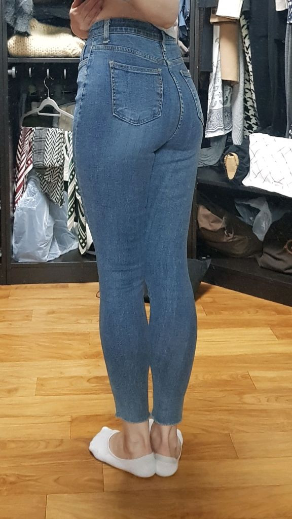 하이웨이스트 스키니진 이미지