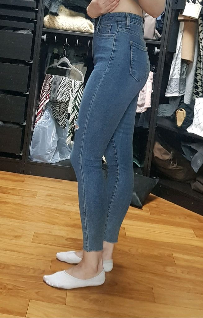 하이웨이스트 스키니진 이미지