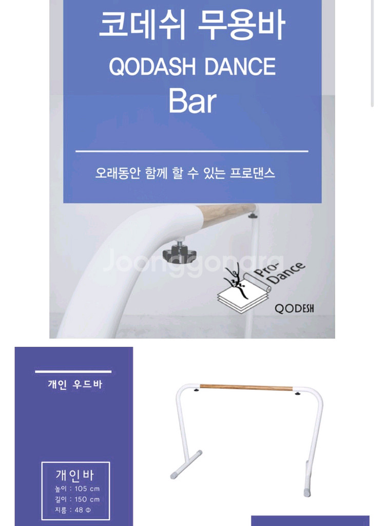 발레바 1인용 프로댄스 무용바--1