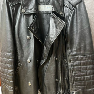 캘빈클라인 블랙 가죽 자켓 S