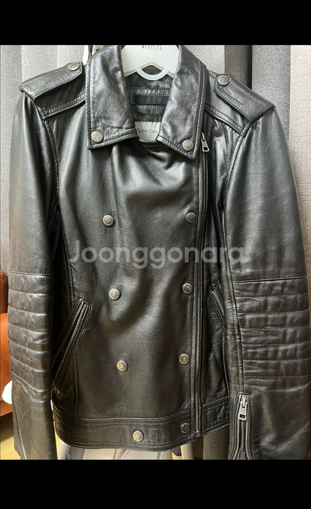 캘빈클라인 블랙 가죽 자켓 S--1