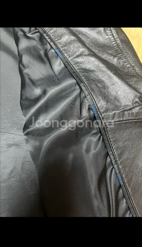 캘빈클라인 블랙 가죽 자켓 S--4