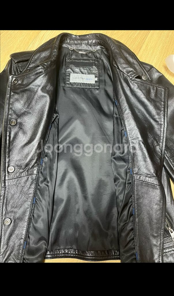 캘빈클라인 블랙 가죽 자켓 S--3