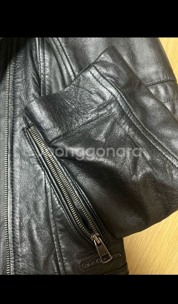 캘빈클라인 블랙 가죽 자켓 S--7