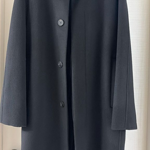 솔리드옴므 24fw 블랙 울캐시미어 발마칸 코트 48