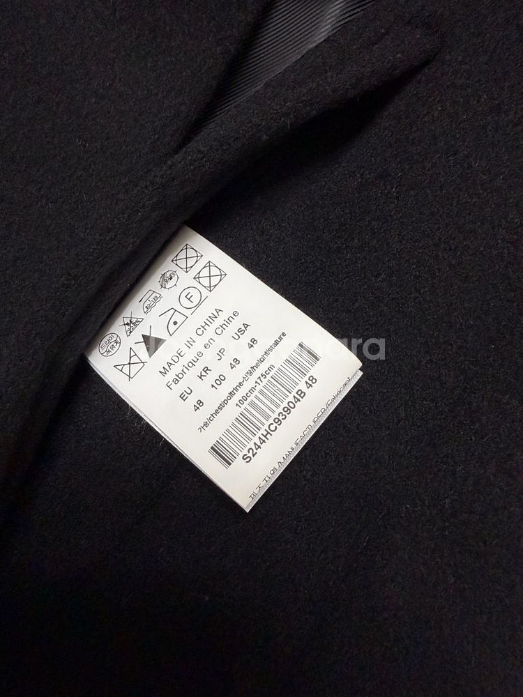 솔리드옴므 24fw 블랙 울캐시미어 발마칸 코트 48--4