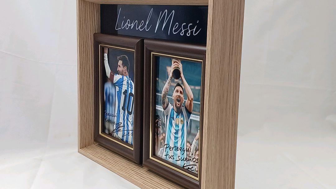 리오넬 메시 명언 & 사인 더블 프레임 (2722cm)--3