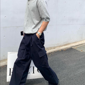 휴즈네스트 와이드 카고팬츠 네이비 M