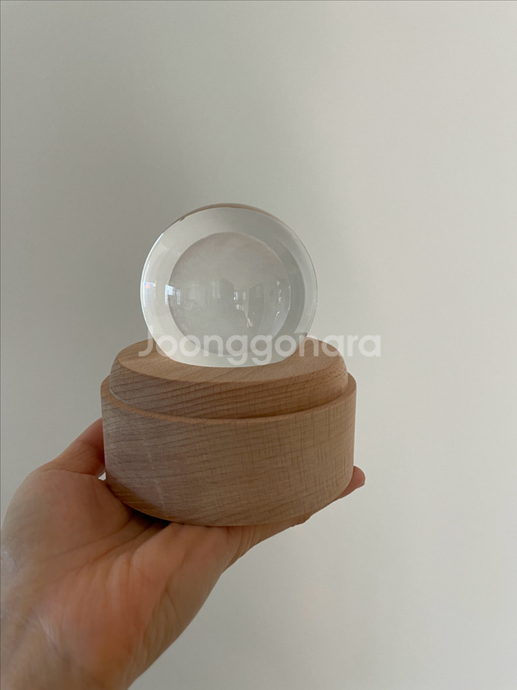 크리스탈 달 무드등 LED오르골 조명--1