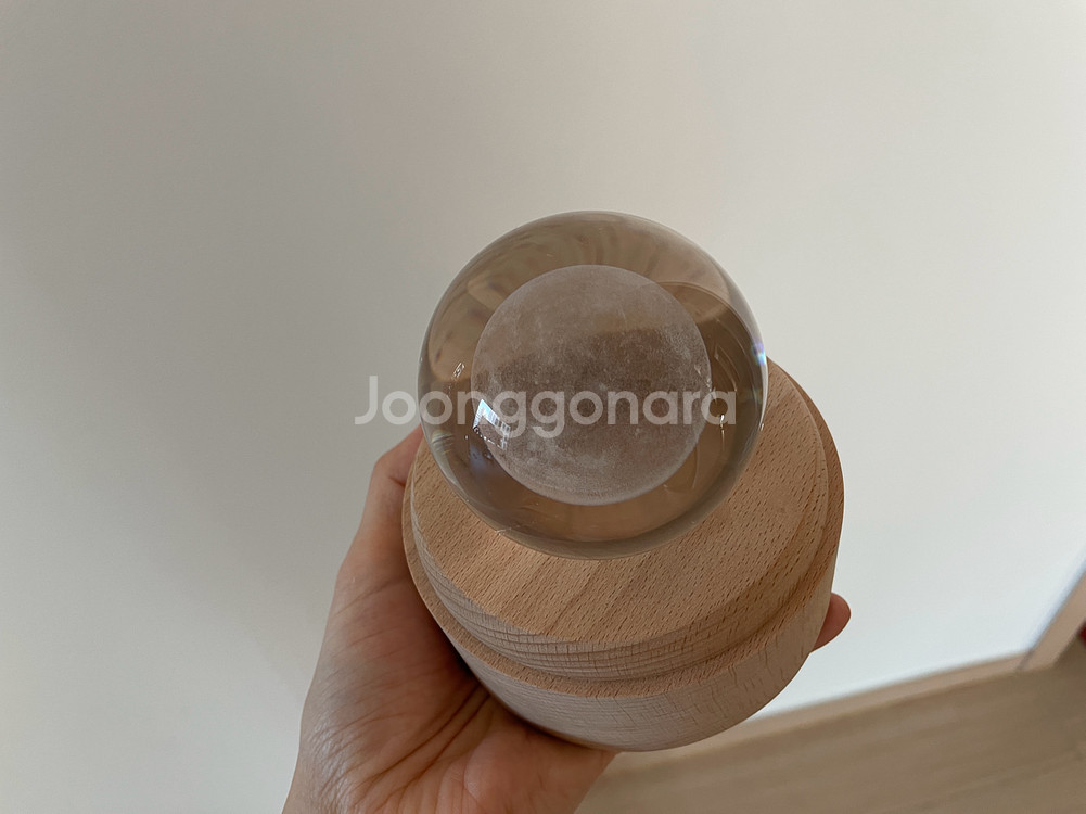 크리스탈 달 무드등 LED오르골 조명--3