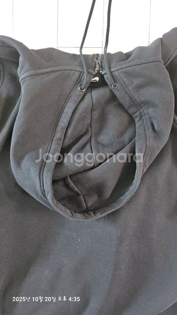 정품)나이키 여성 롱 기모후드 집업 M--4