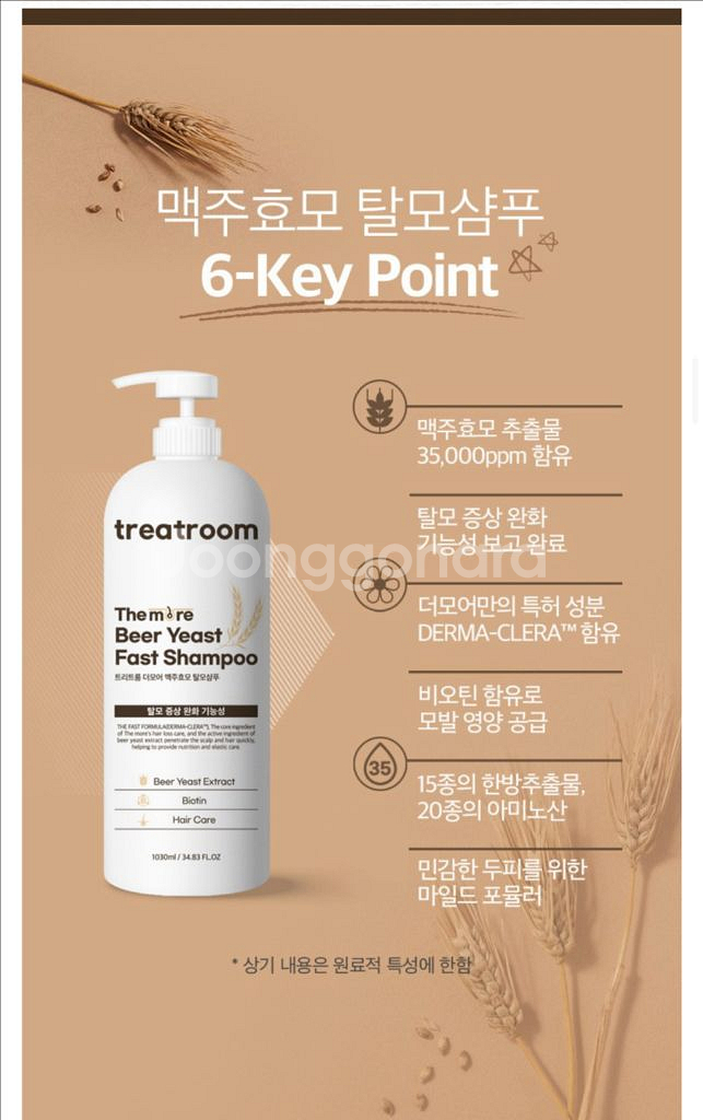 트리트룸 더모어 맥주효모 탈모케어 탈모관리 샴푸--3