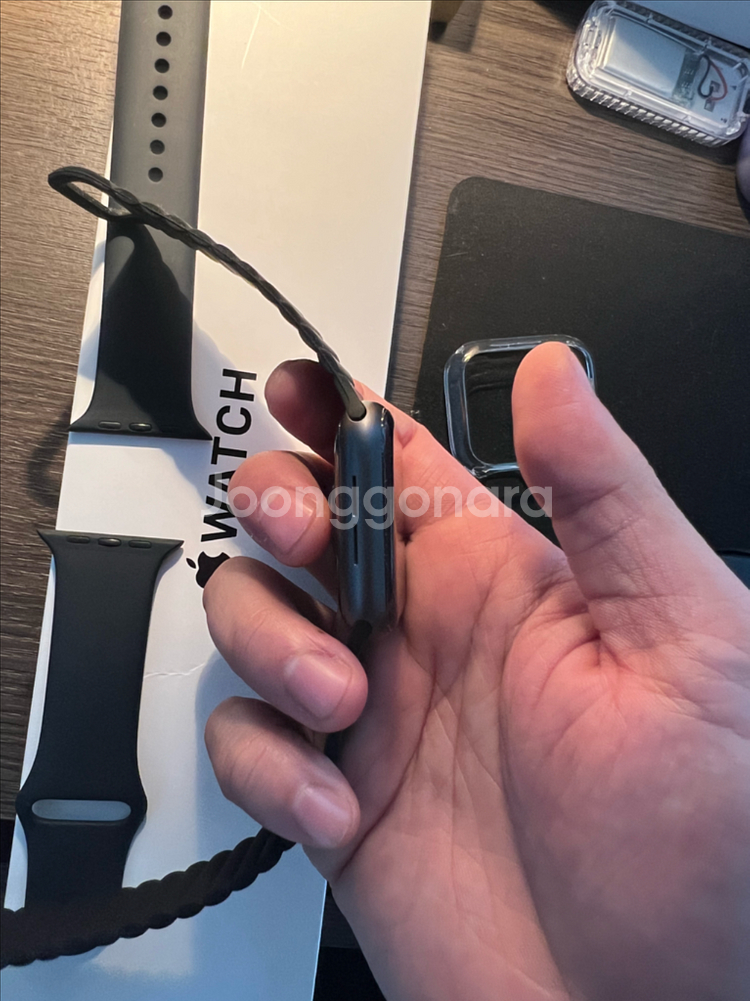 애플워치se 44mm gps 미드나이트--1