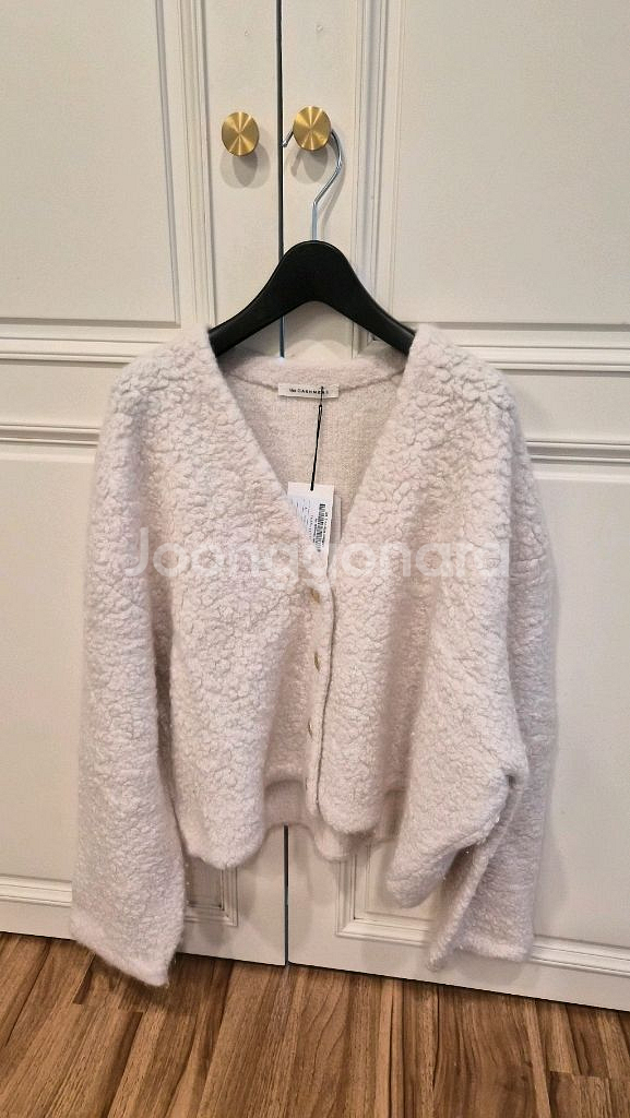 한섬 더캐시미어 실크 블렌드 부클 니트 자켓--5