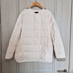 세컨플로어 아이보리 간절기 패딩 점퍼