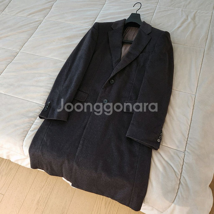 타임 캐시미어100% 싱글 코트 차콜 100--2