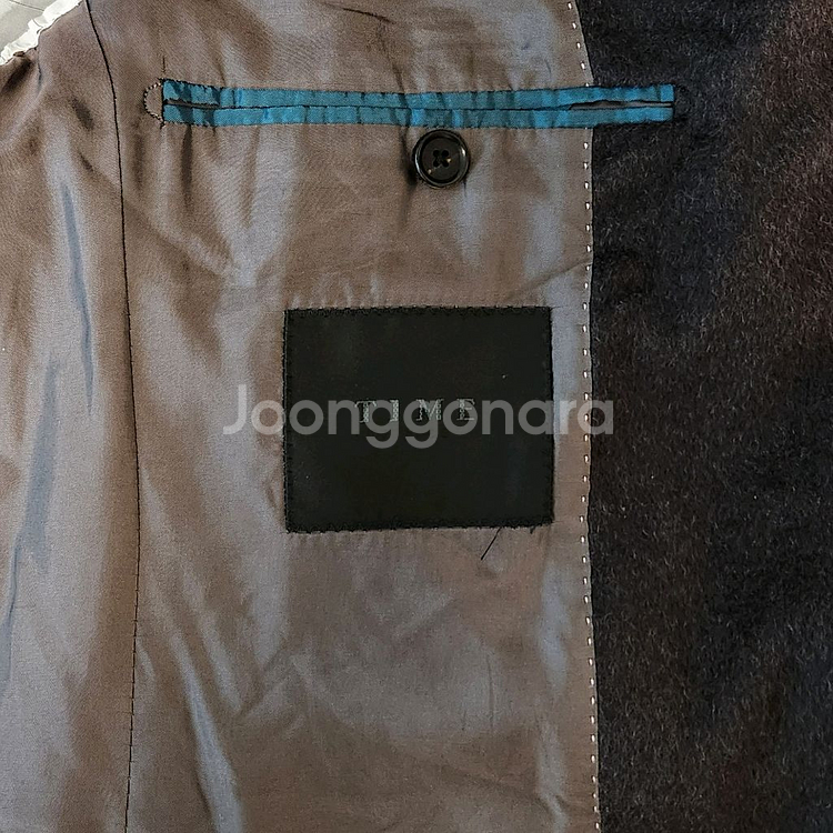 타임 캐시미어100% 싱글 코트 차콜 100--5