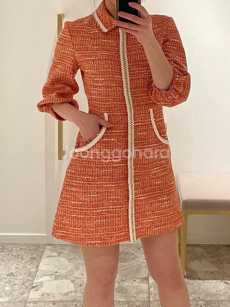 마쥬 Maje 트위드 원피스 36 mfpro0218--0