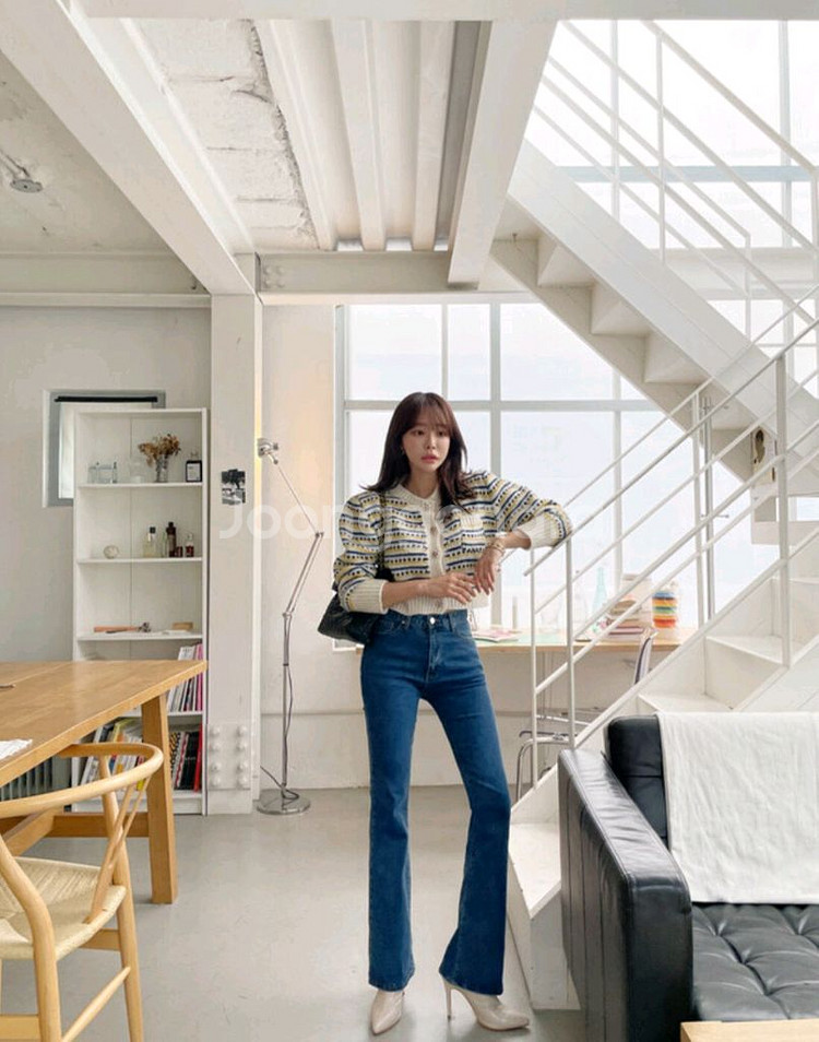 부츠컷 데님 청바지--0