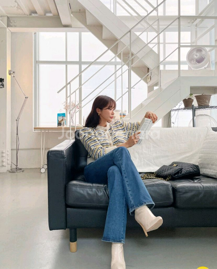 부츠컷 데님 청바지--3