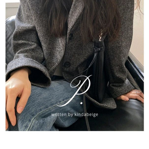 [새상품]킨다베이지 헤링본 자켓