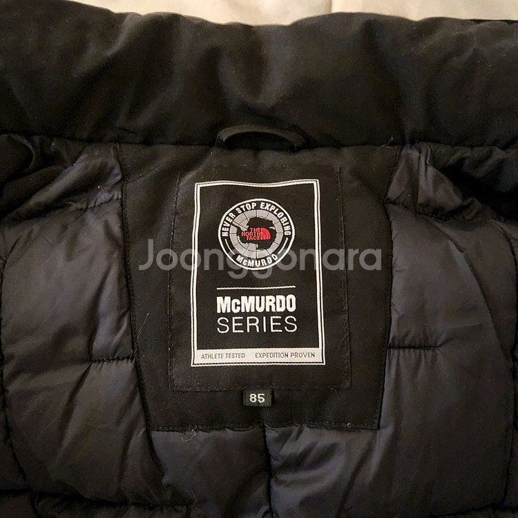 노스페이스 패딩 블랙 85(S)--7