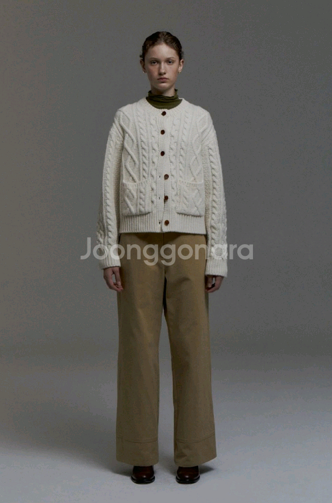 The Rye 더라이 케이블 라운드 가디건(아이보리)--4