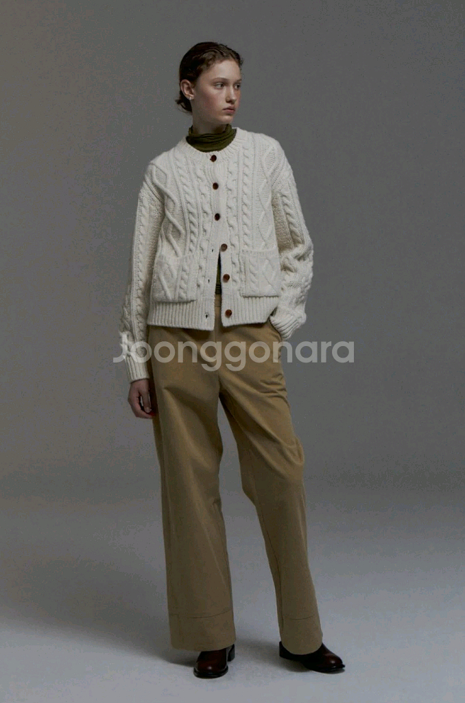 The Rye 더라이 케이블 라운드 가디건(아이보리)--5