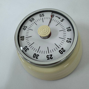 이하니 레트로 태엽 마그네틱 주방 기계식 타이머 화이트