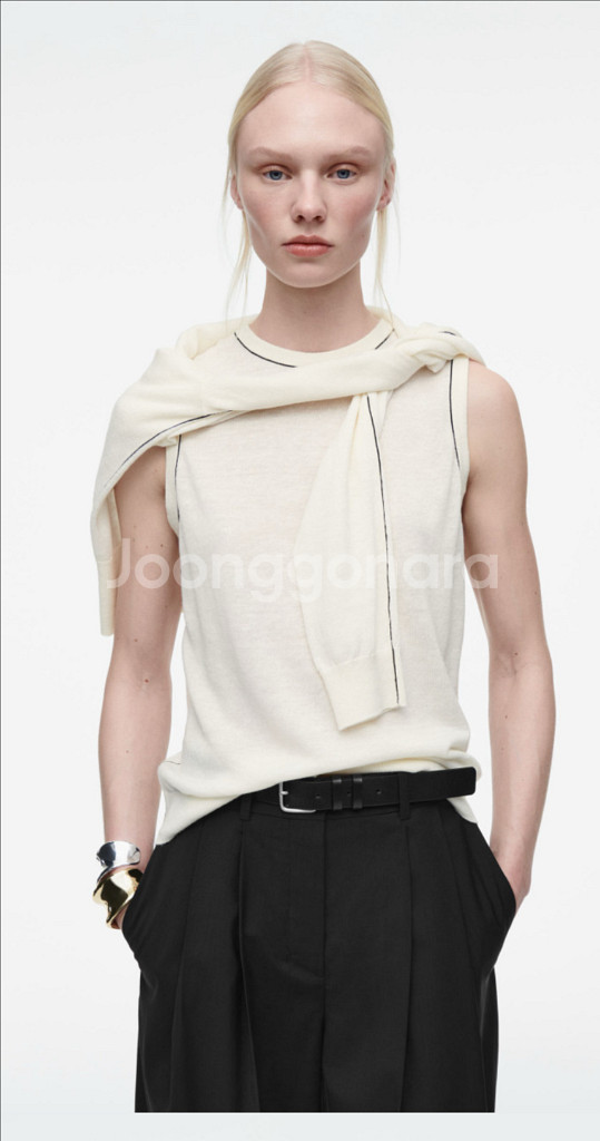 COS 메리노울 린넨 나시--0