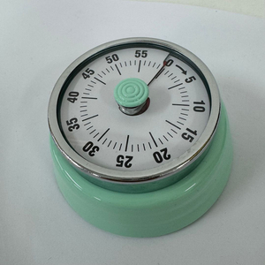 이하니 레트로 태엽 마그네틱 주방 기계식 타이머 그린