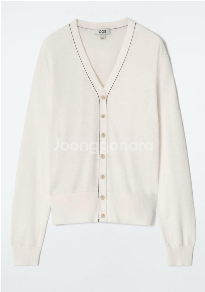 COS 메리노울 린넨 가디건--2