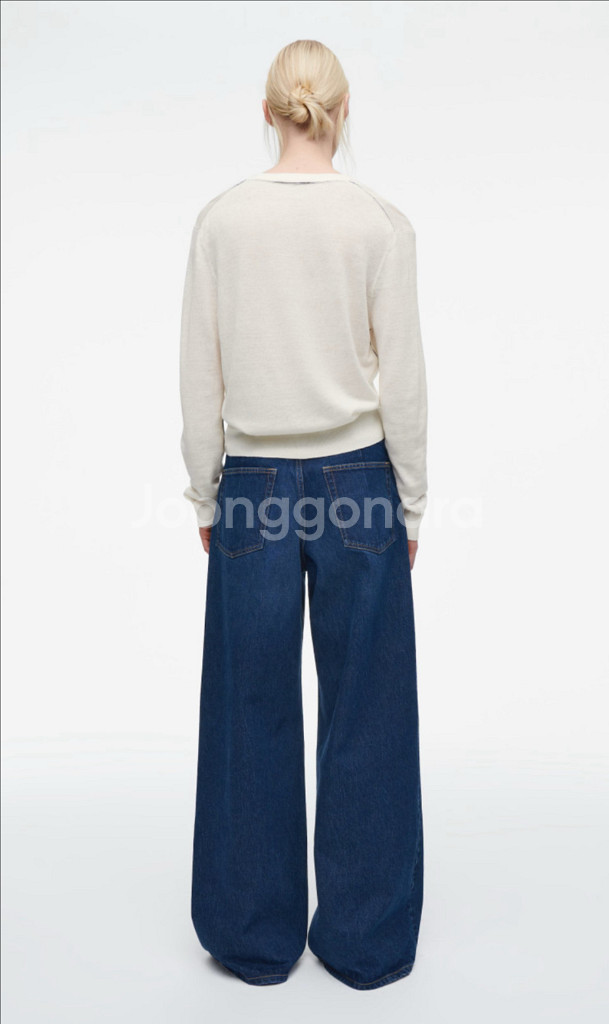 COS 메리노울 린넨 가디건--1