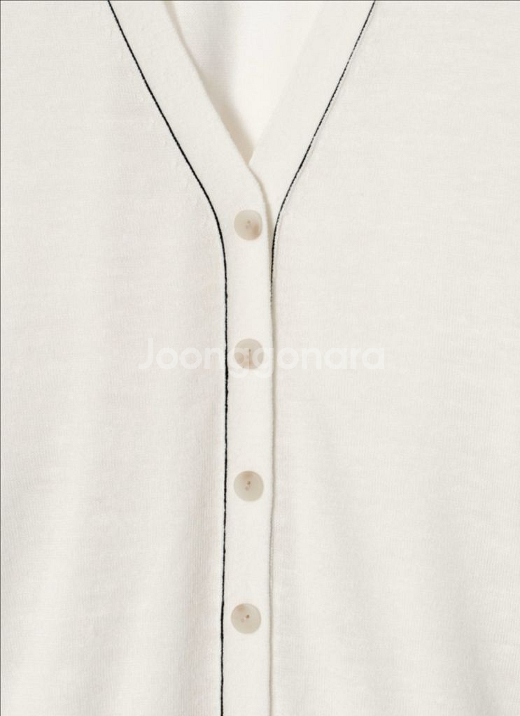 COS 메리노울 린넨 가디건--3