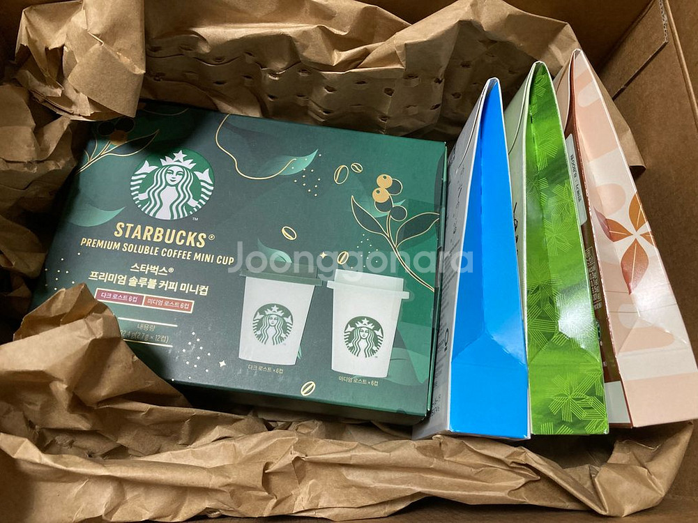 스타벅스미니컵커피,호지차,말차,아이스커피세트--1
