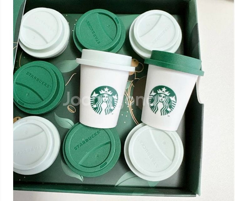 스타벅스미니컵커피,호지차,말차,아이스커피세트--4