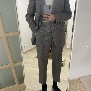 스튜디오 톰보이 체크 수트 셋업