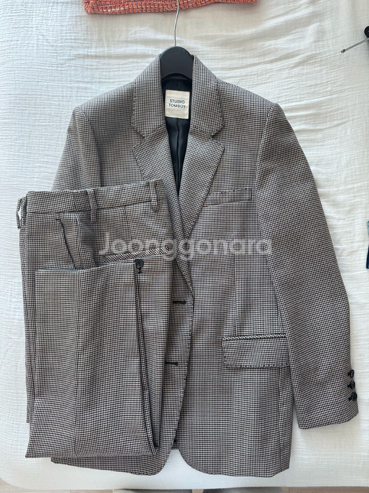 스튜디오 톰보이 체크 수트 셋업--2