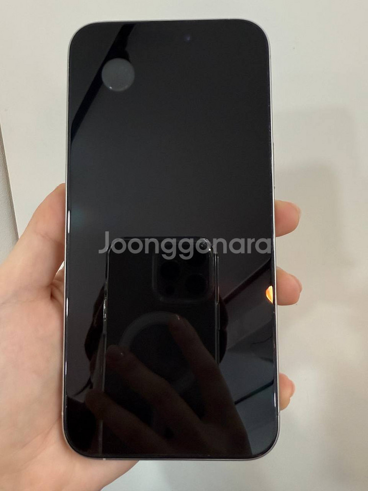 A급)아이폰15프로맥스 화이트 256GB/84%--1