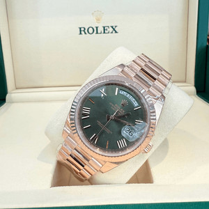 롤렉스 데이데이트 40MM 로즈 골드 금통 올리브그린