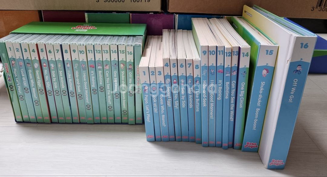 튼튼영어 베이비리그 그린 책 교구 CD DVD 판매--0