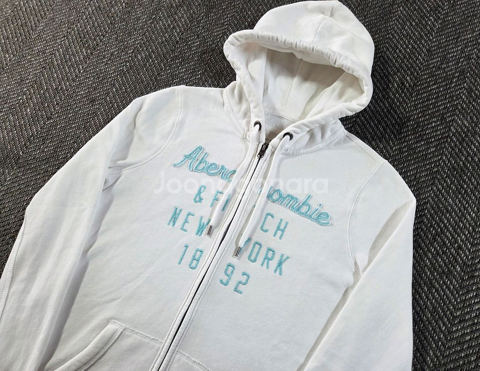 아베크롬비 A&F New York 화이트 후드집업--2