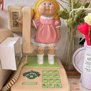 빈티지 양배추 인형 전화기 양배추 전화기