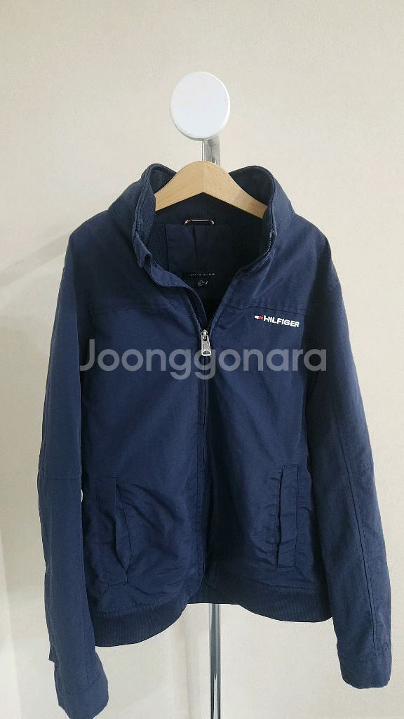 타미힐피거 키즈 후드 바람막이 블루종 점퍼 12-14--0